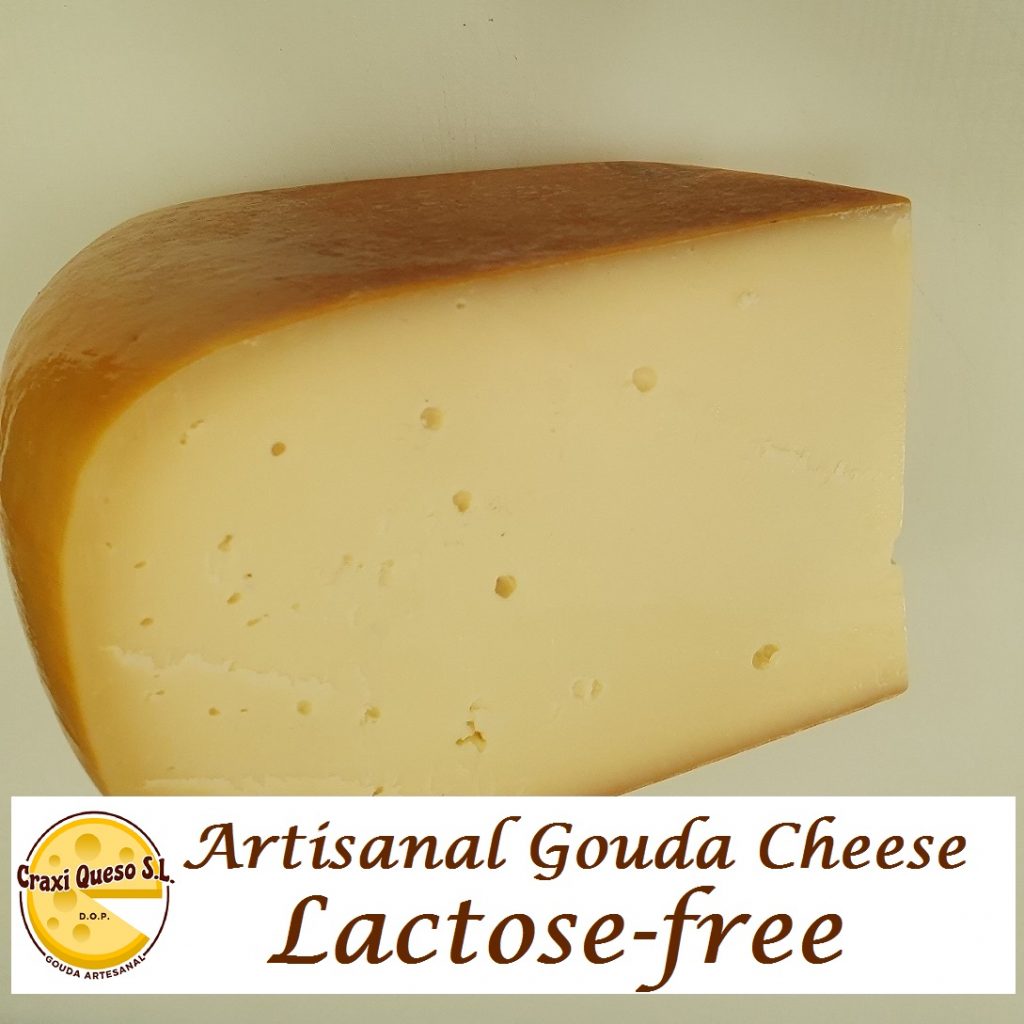 Lactose-free mature Gouda cheese