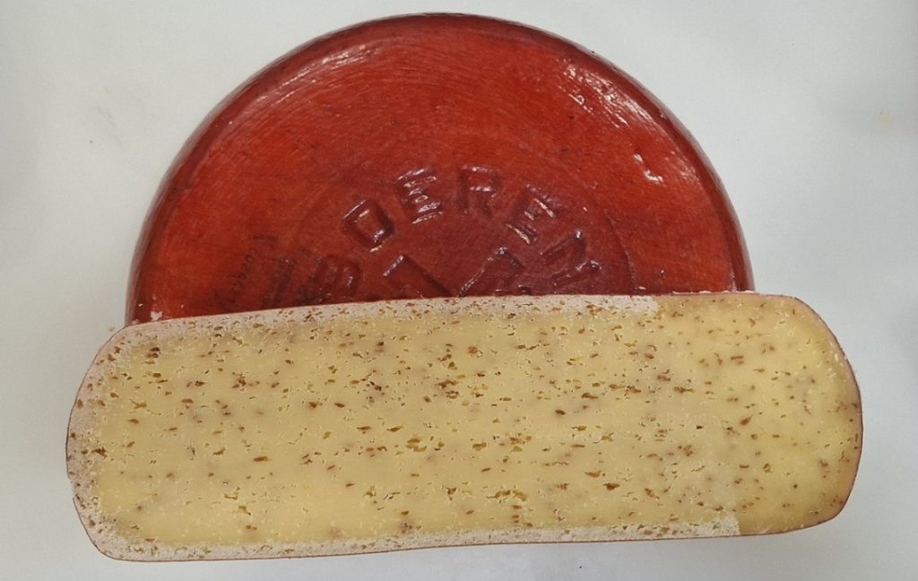 Queso Leyden 30+ con comino, bajo en grasa y alto en proteínas
