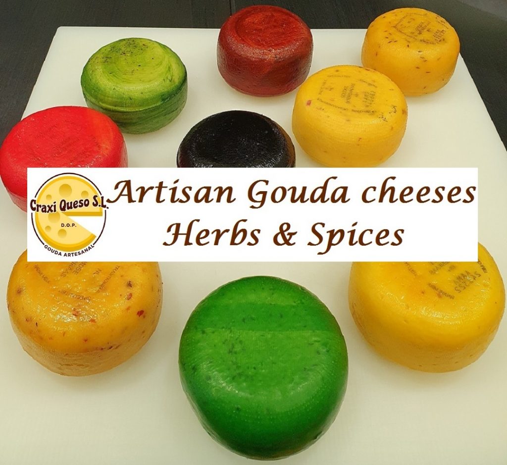 Cheese with herbs. Aromatic cow's milk cheeses from Craxi with fine herbs and spices
