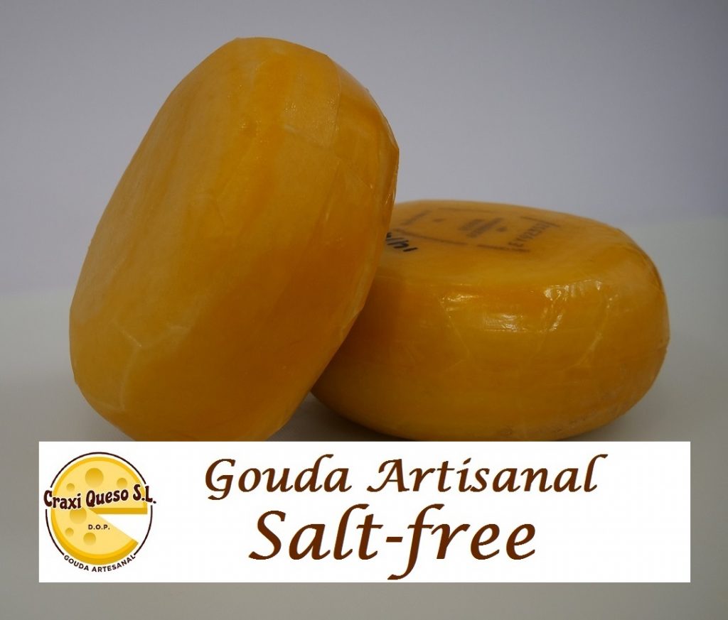 Craxi unsalted semi-hard cheese. A sodium-free whole cow's milk cheese. Salt-free Foods