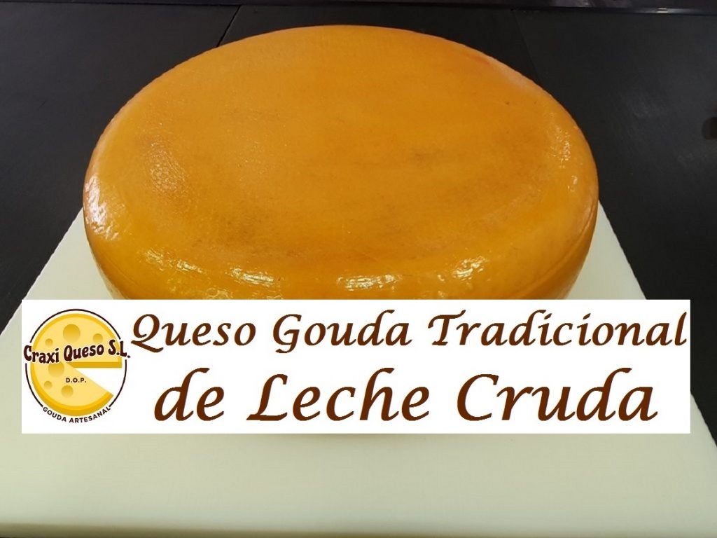Gouda redondo y en cuña. Queso Gouda artesanal holandés a la venta en Craxi Queso, Málaga, España