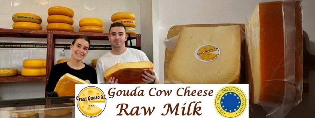 Artisan cow's milk cheese made with raw milk and traditionally aged in the Netherlands, Craxi Cheese Shop in Málaga is the perfect place to buy authentic Dutch Gouda cheeses in Spain.
