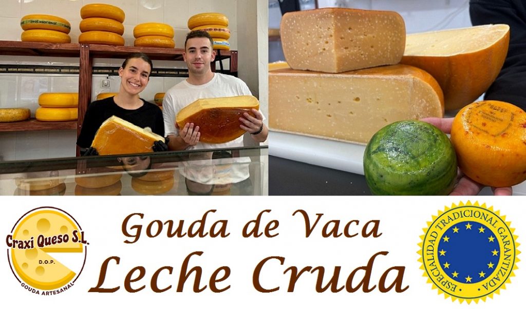 Compra queso Gouda online. Gouda holandés artesanal en Craxi Queso en Málaga.