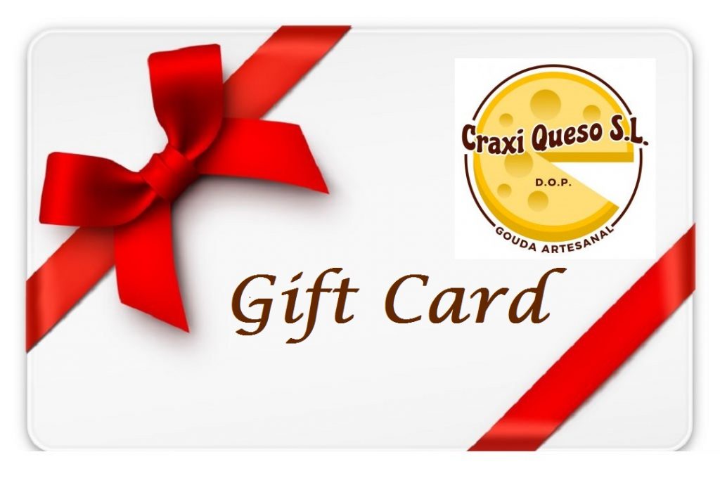 A Craxi Gouda cheese gift voucher can be ordered from €30.00.