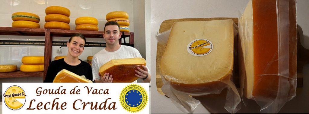 Entrega de queso. Queso Gouda artesanal con envío dentro de España y Portugal por Craxi Queso, con sede en Málaga. Compra queso online.